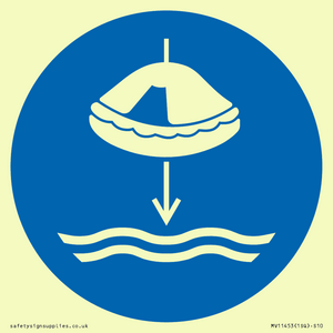 Mandatory: Lower liferaft to the water in launch sequence